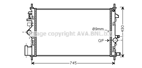 AVA QUALITY COOLING Радиатор, охлаждение двигателя OL2468